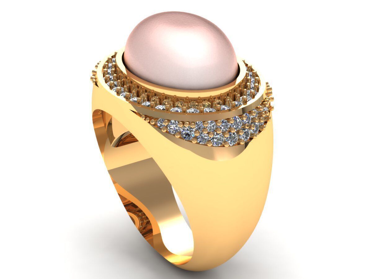 Pear Man Ring R477 3D print model_8