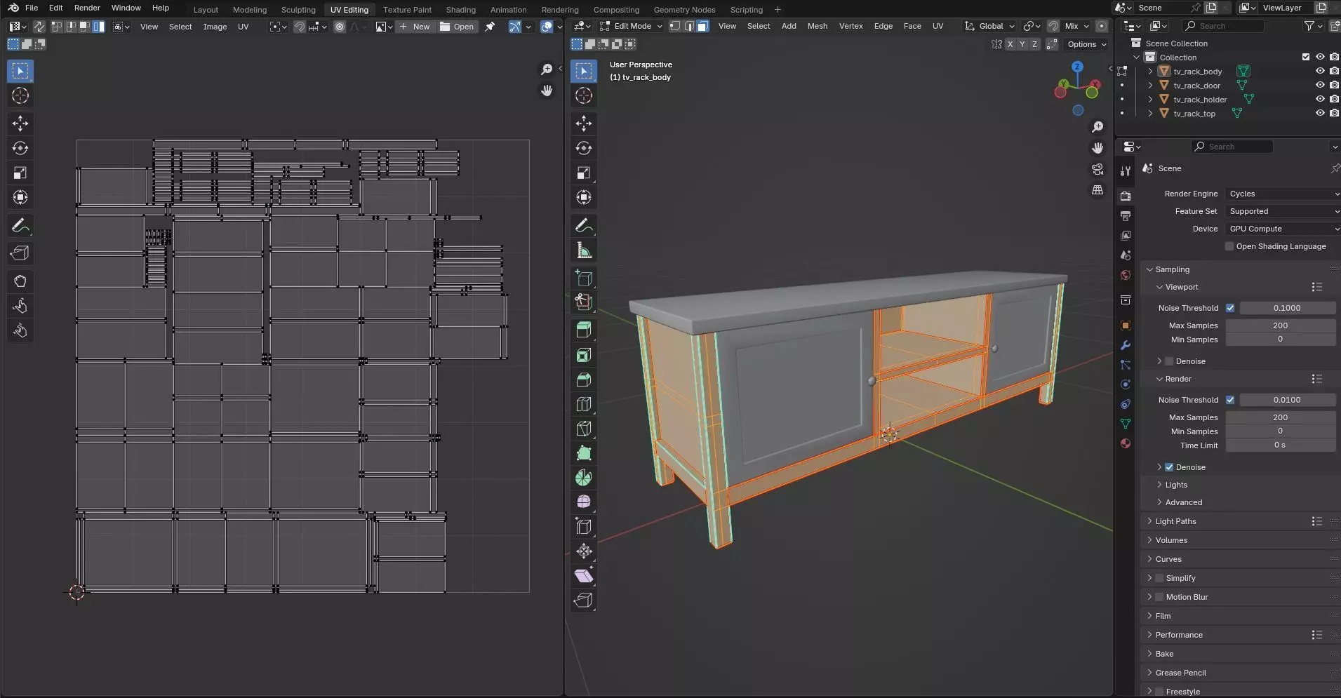 TV Rack CG2 3D model_11