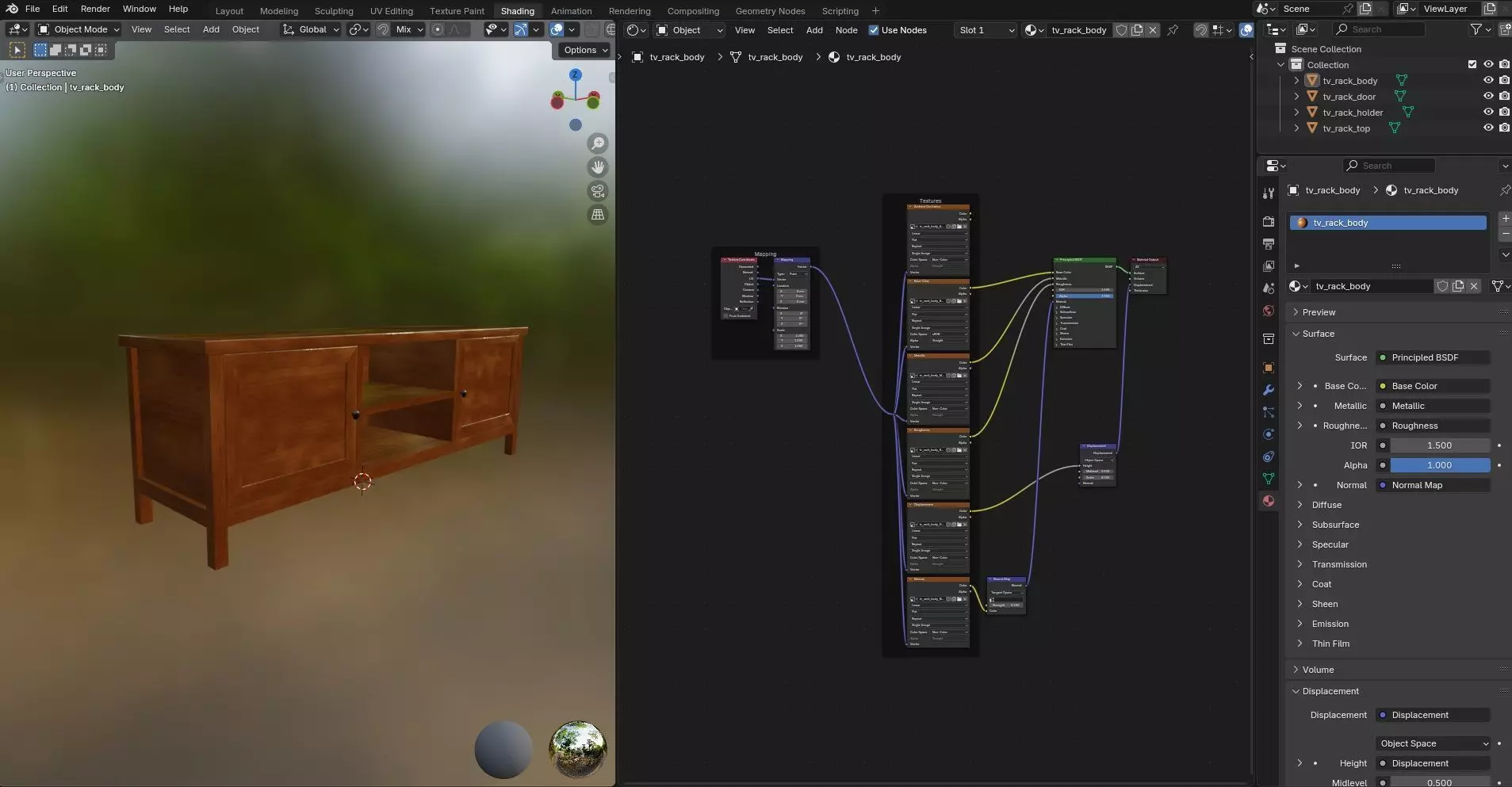 TV Rack CG2 3D model_12