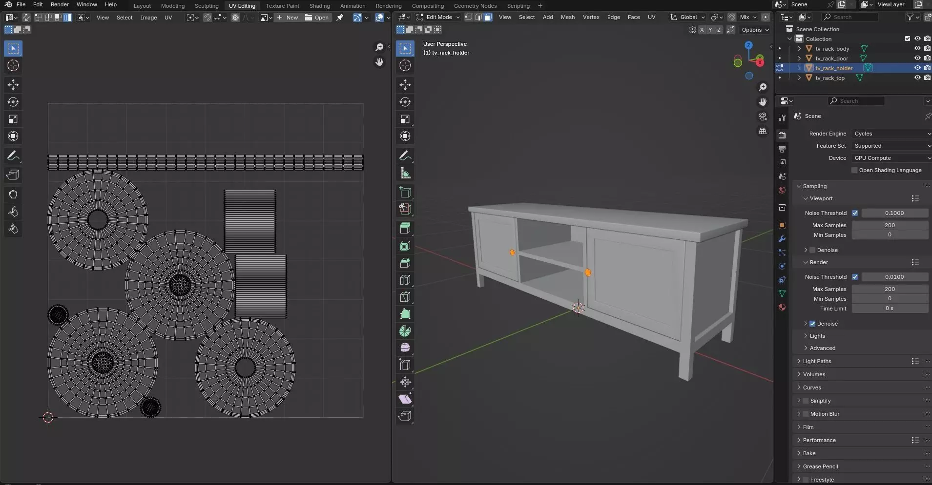 TV Rack CG2 3D model_10