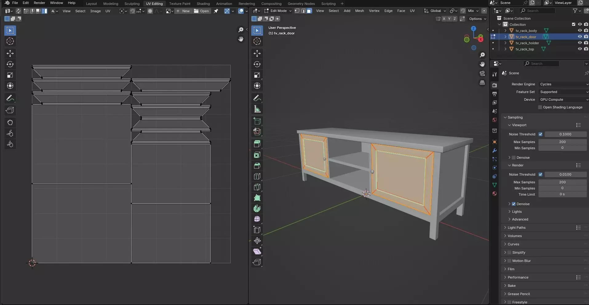 TV Rack CG2 3D model_9