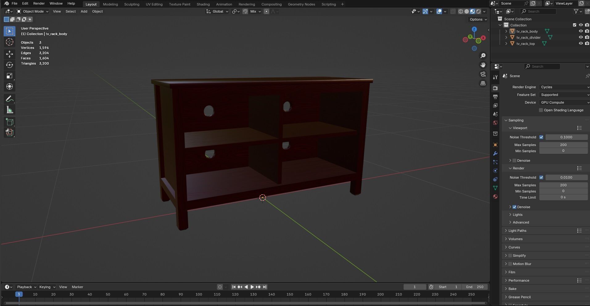 TV Rack CG3 3D model_13