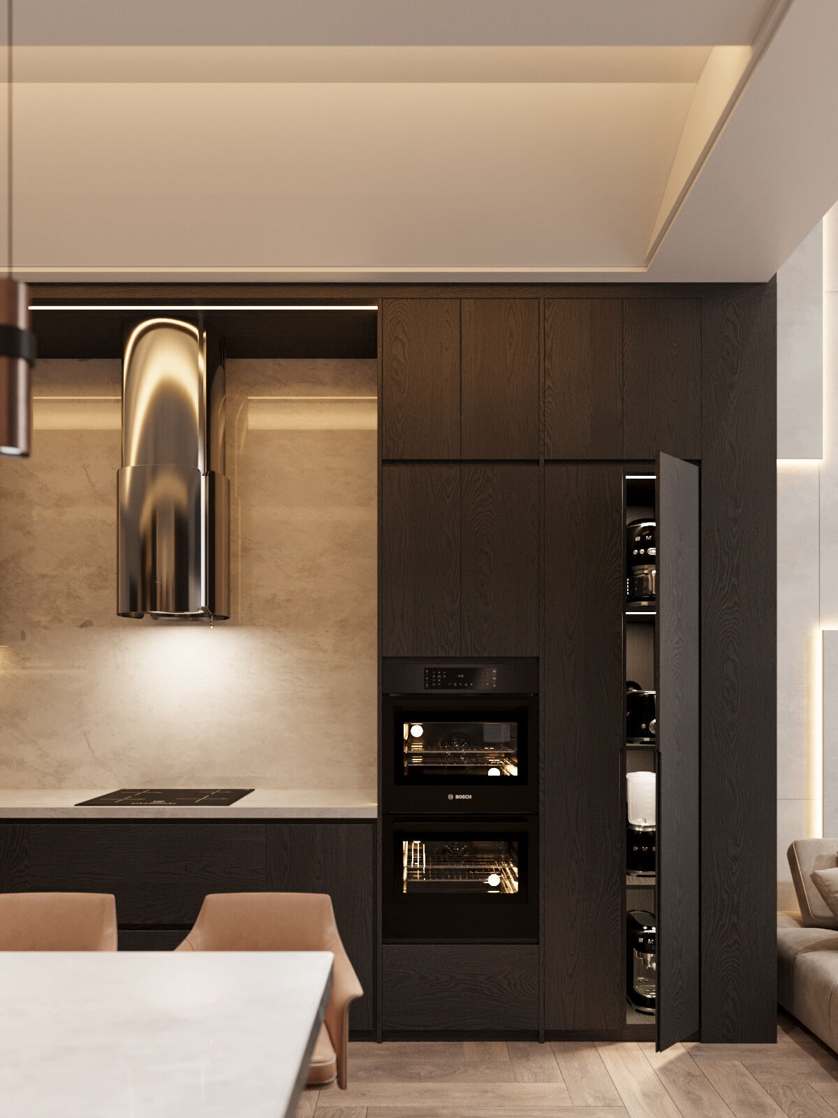 Modern Townhouse with Void Space 3D model_6