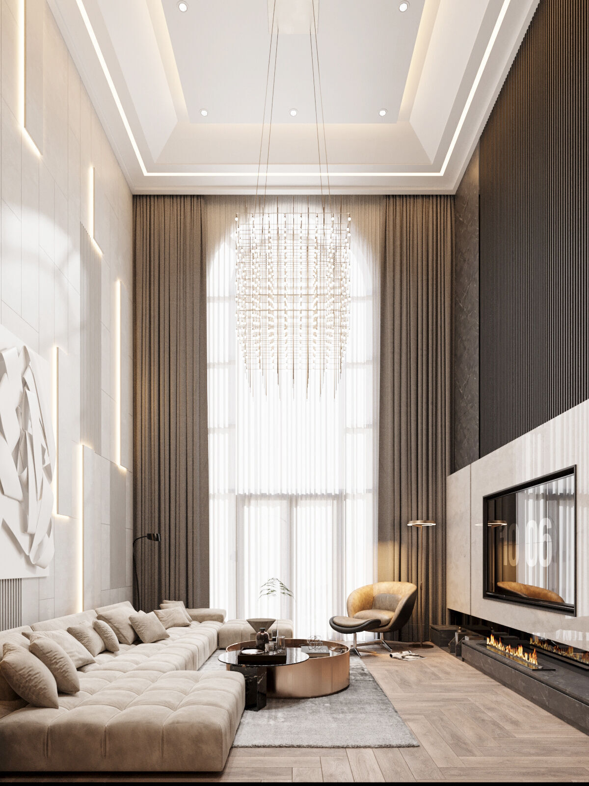 Modern Townhouse with Void Space 3D model_11