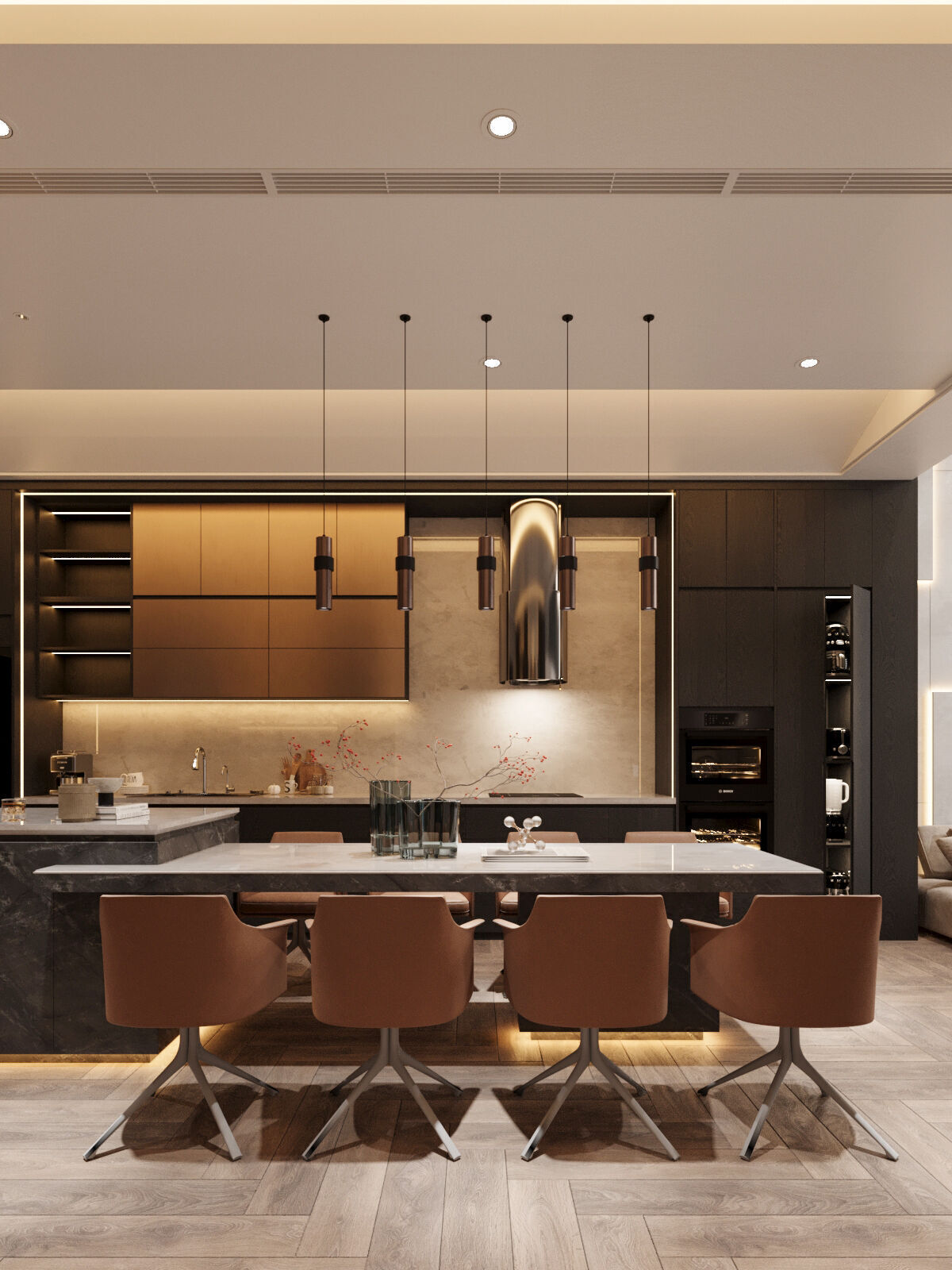 Modern Townhouse with Void Space 3D model_3