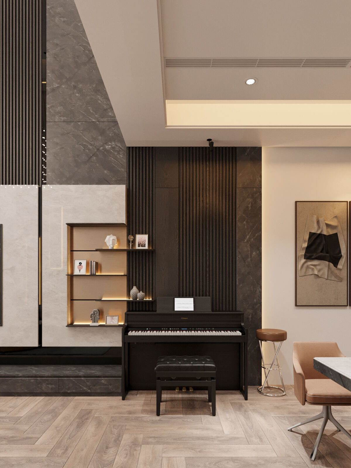 Modern Townhouse with Void Space 3D model_30