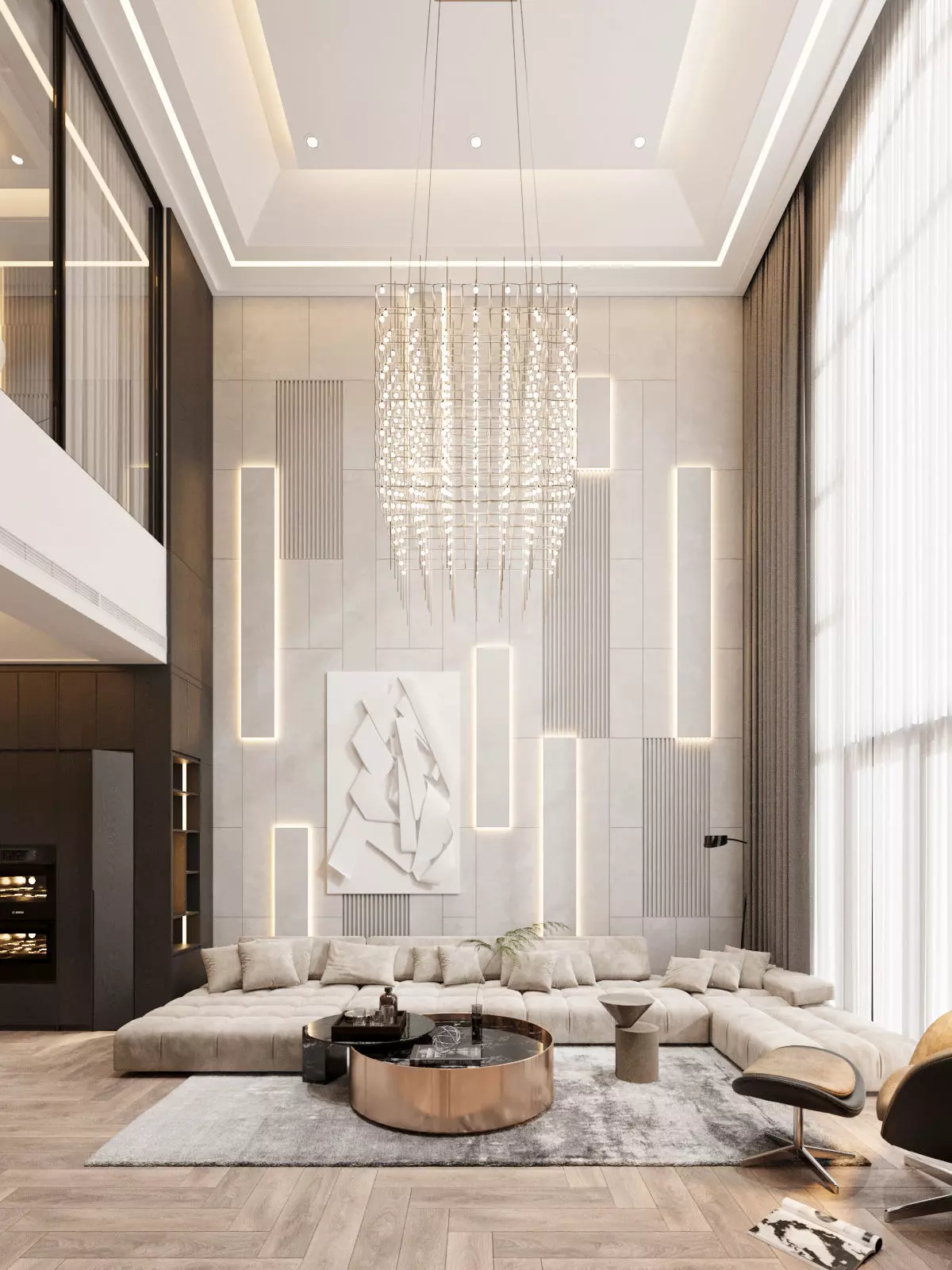 Modern Townhouse with Void Space 3D model_0