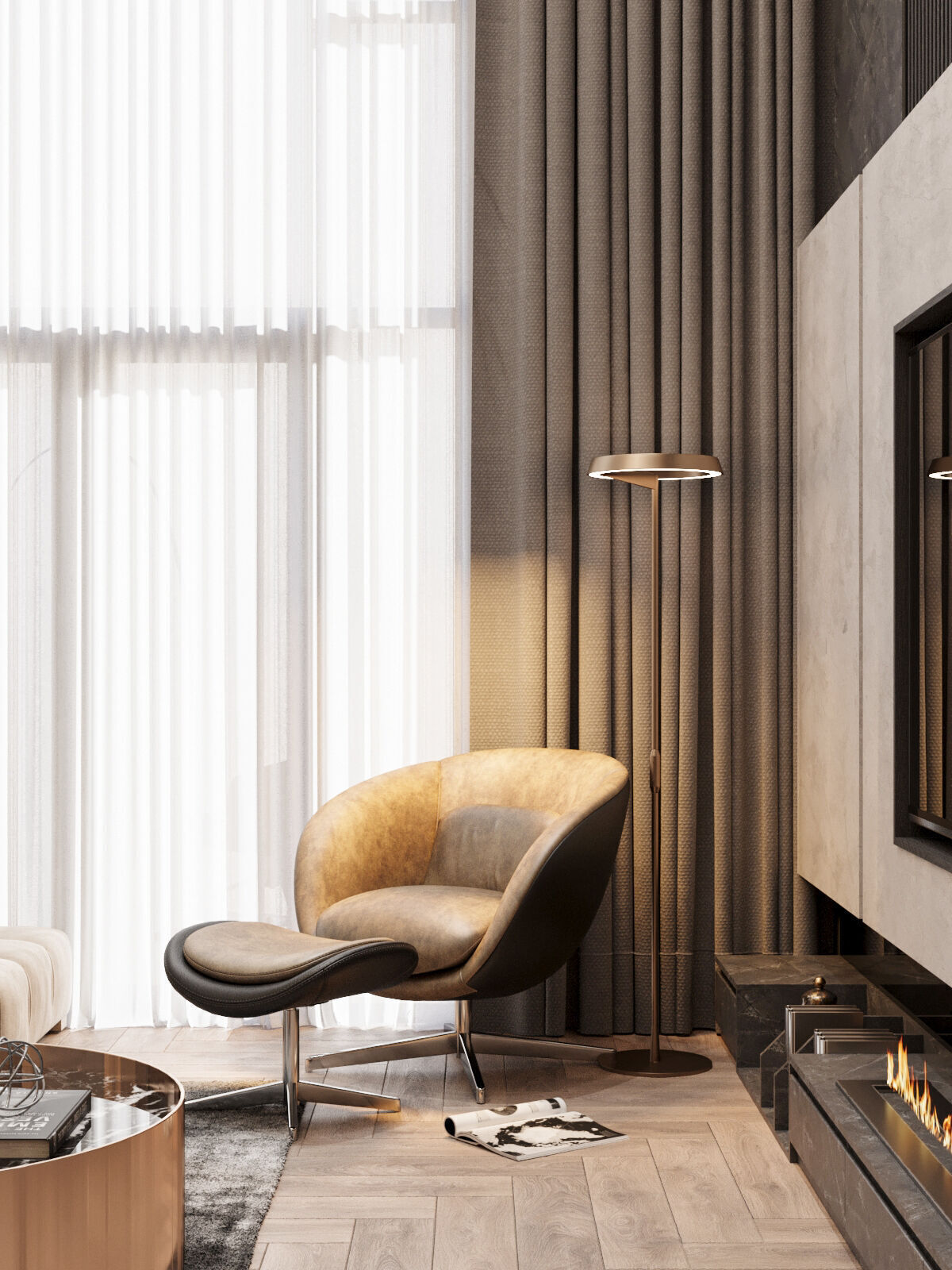 Modern Townhouse with Void Space 3D model_12