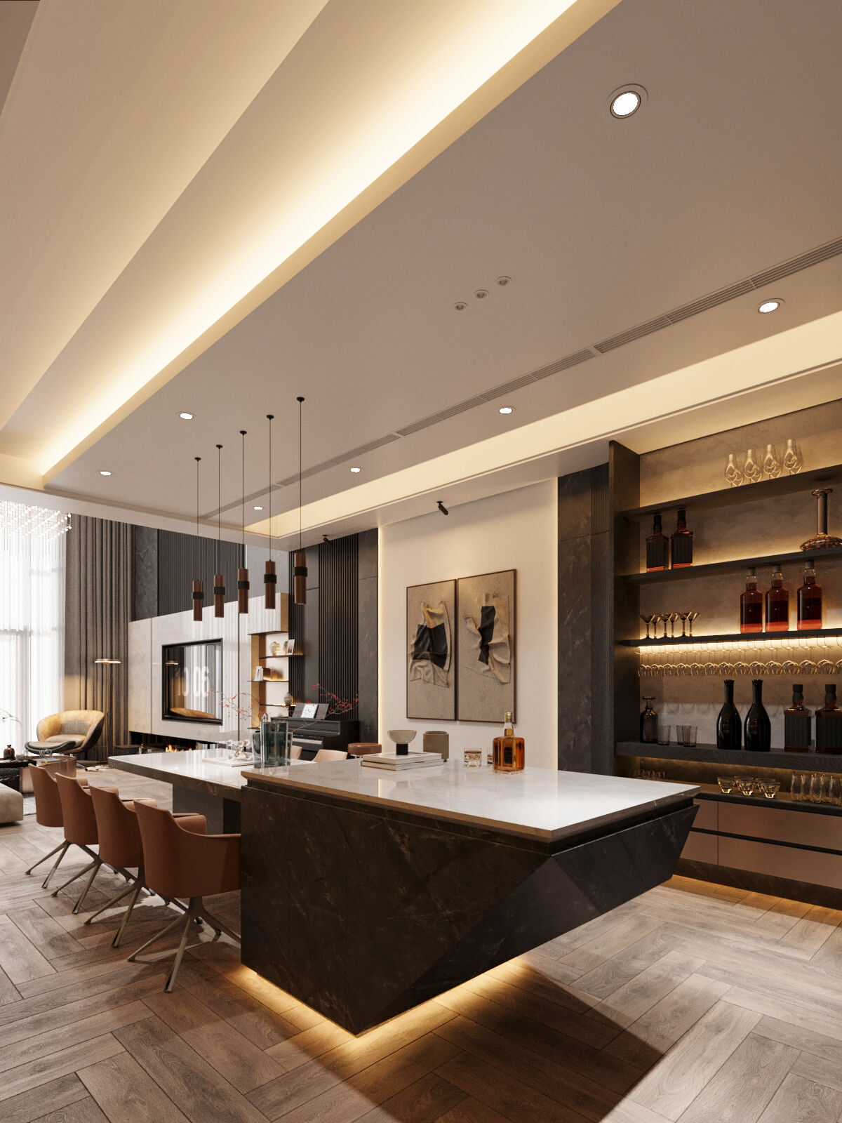 Modern Townhouse with Void Space 3D model_31