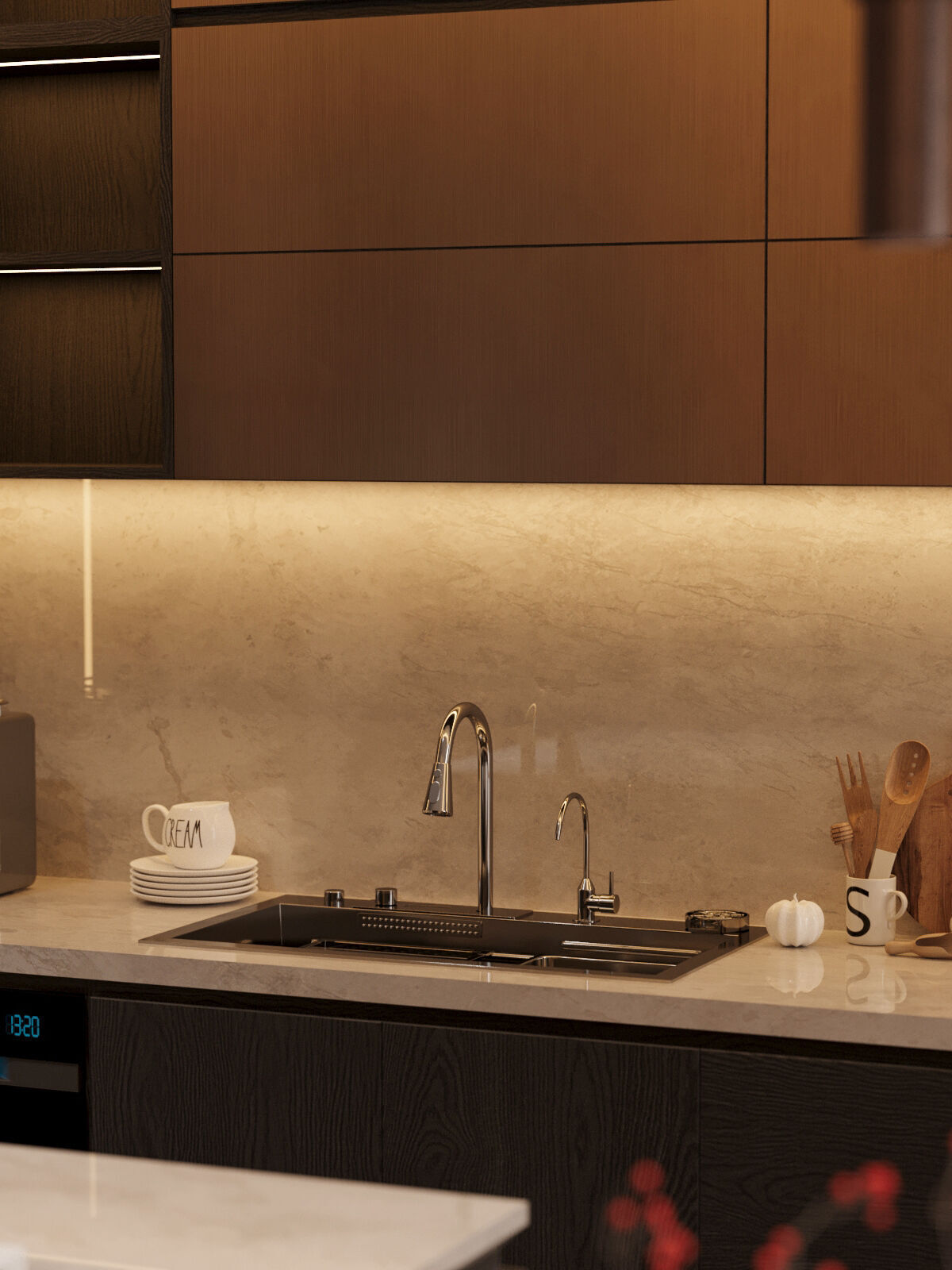 Modern Townhouse with Void Space 3D model_7