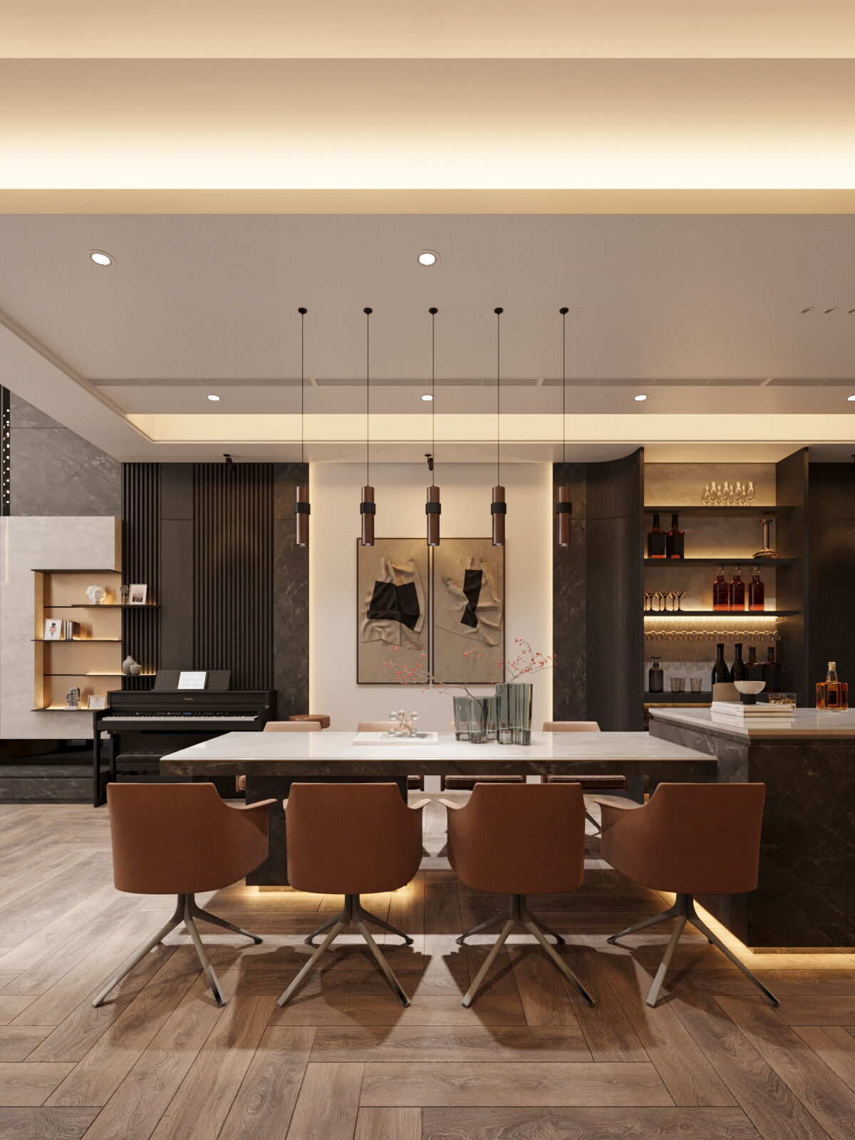 Modern Townhouse with Void Space 3D model_33