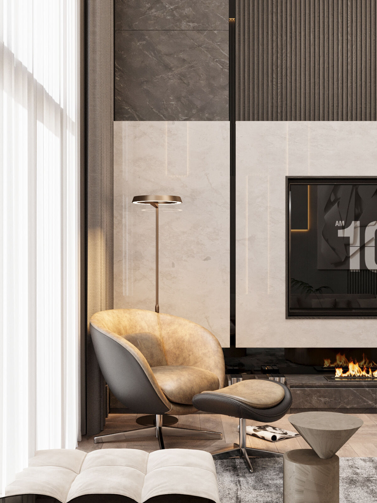 Modern Townhouse with Void Space 3D model_10