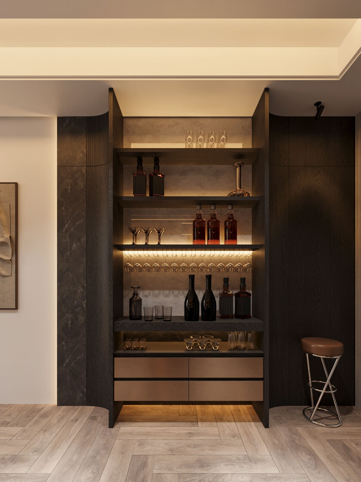 Modern Townhouse with Void Space 3D model_32