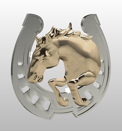 Horse head pendant 3D print model