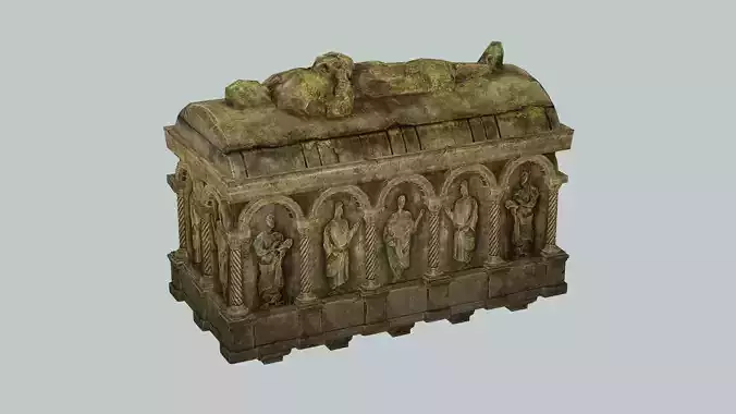 kingdom King Grave Low Poly 3D Model Low-poly 3D model