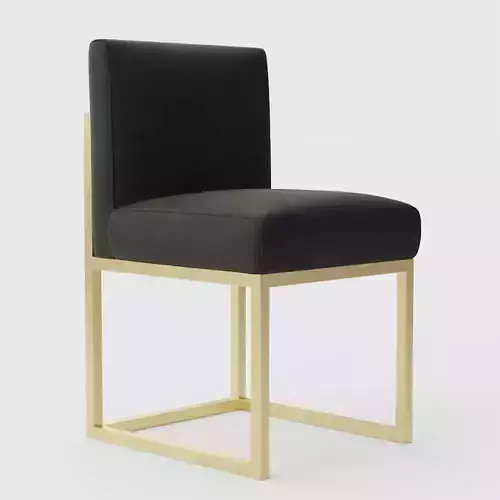 Haute Black Velvet Chair