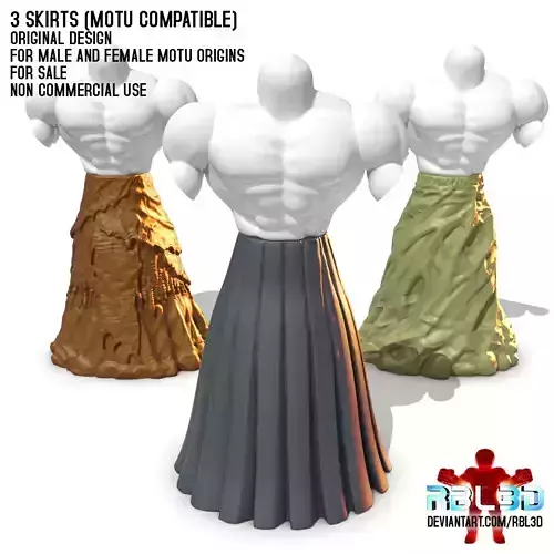 3 Skirts for Motu Origins  3D print model