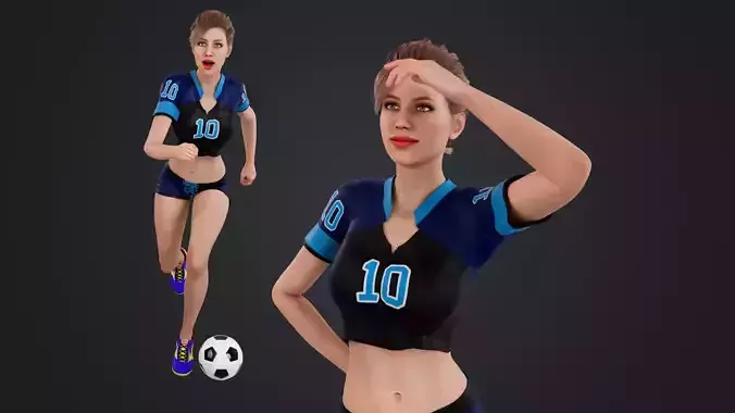 Football Babes 3D model