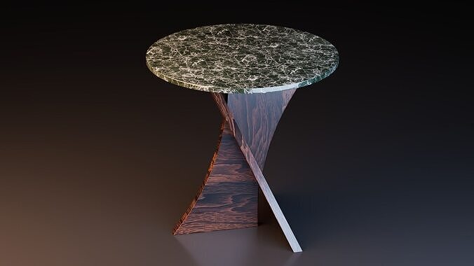 Coffee Table with Cross Base free VR / AR / low-poly 3D model | CGTrader