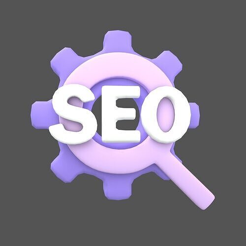SEO Icon v1 003 Low-poly 3D model