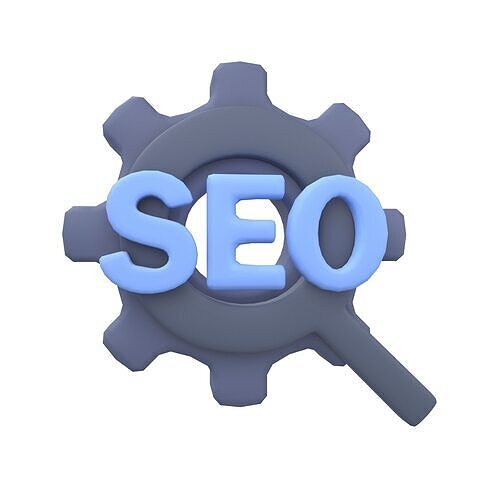 SEO Icon v1 004 Low-poly 3D model