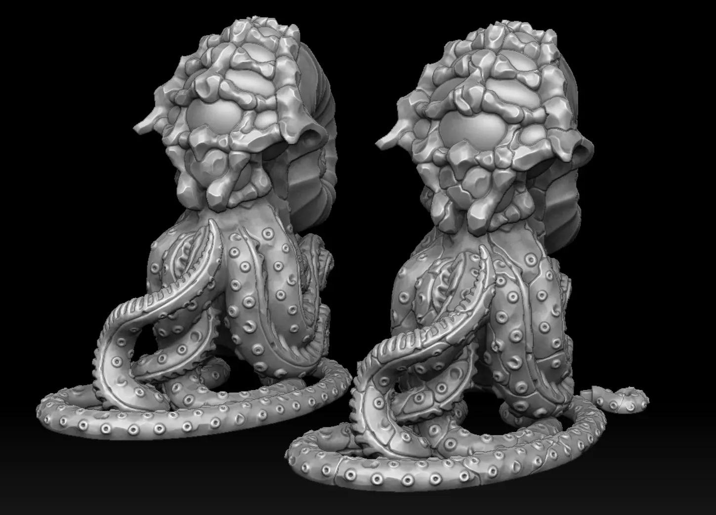 Ancient cthulhu creature statue 3d print 3D print model_0