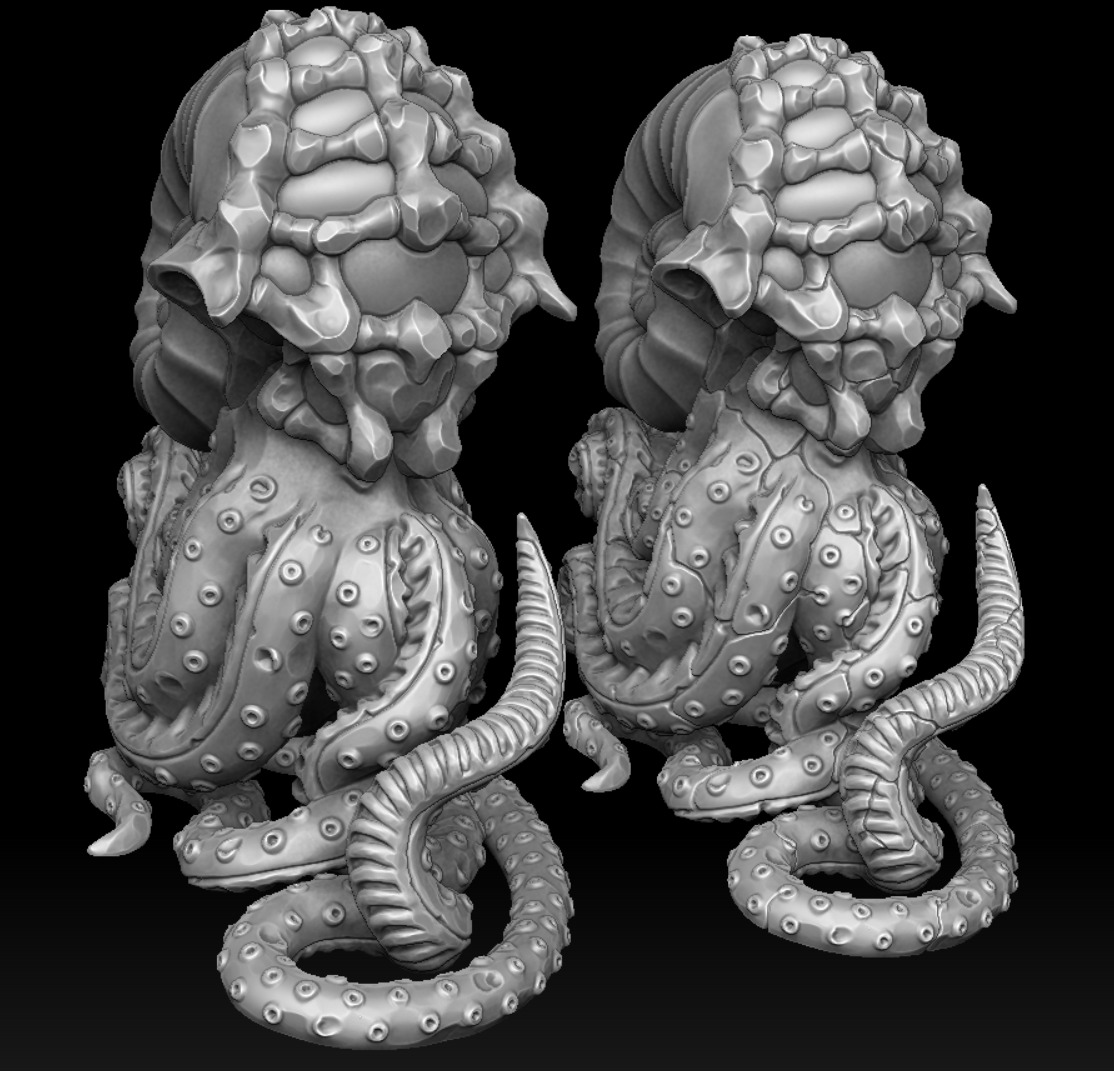 Ancient cthulhu creature statue 3d print 3D print model_2