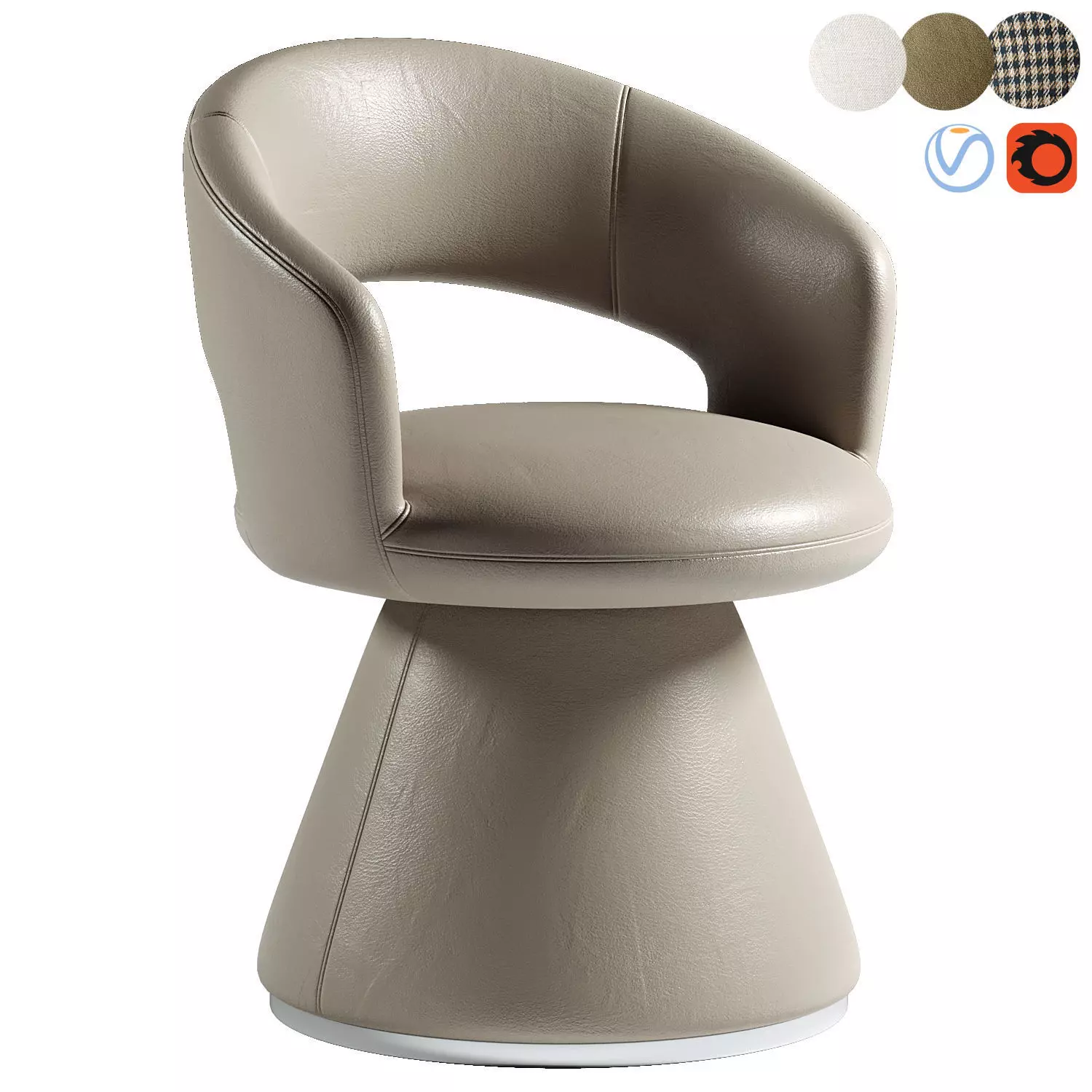 Portofino Dining Armchair 3D model
