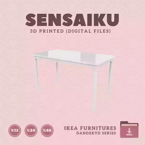 3 DANDERYD Dining Table 50 In for Dollhouse - IKEA - 3D Print 3D print model