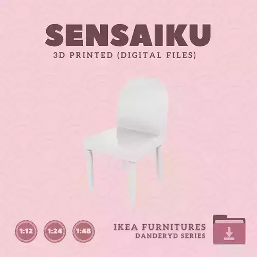 5 DANDERYD Chair for Miniature Dollhouse - IKEA - 3D Print