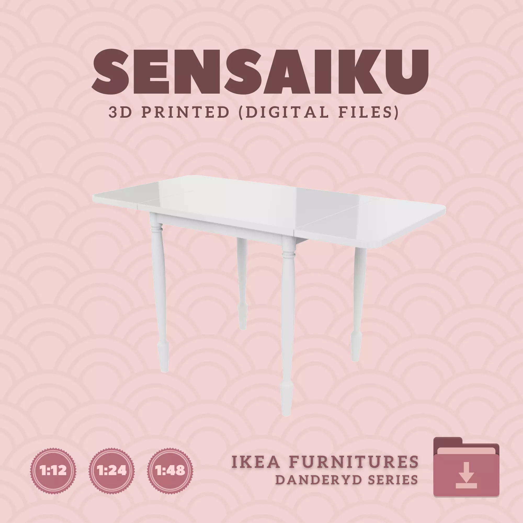 7 DANDERYD Drop-leaf Table for Dollhouse - IKEA - 3D Print 3D print model