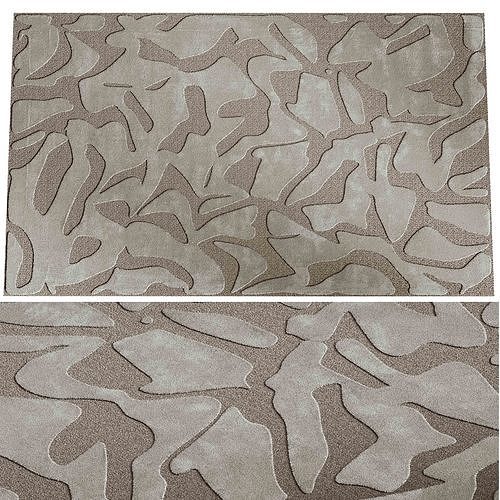 Neutral abstract tufted rug 01 3D model