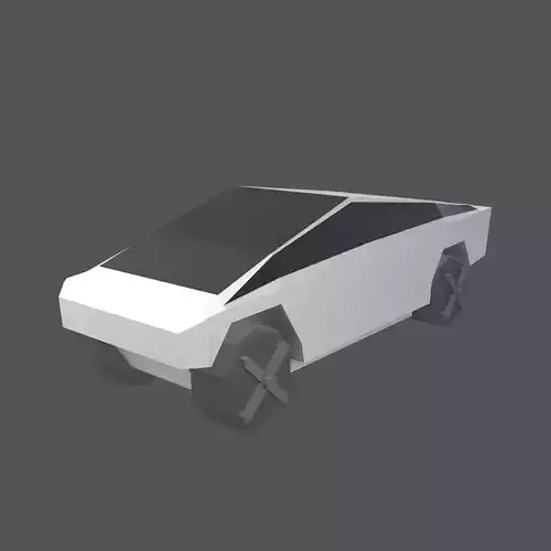 Low Poly Cyber Car v1 001