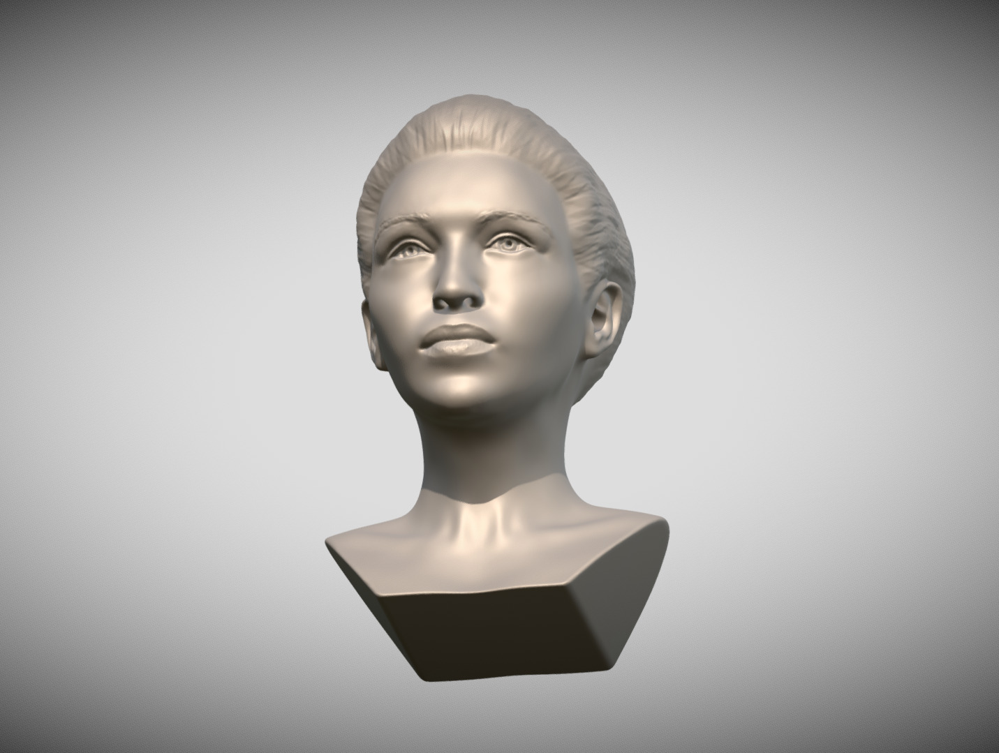 Attractive woman bust 3D printing ready 2 3D print model_16