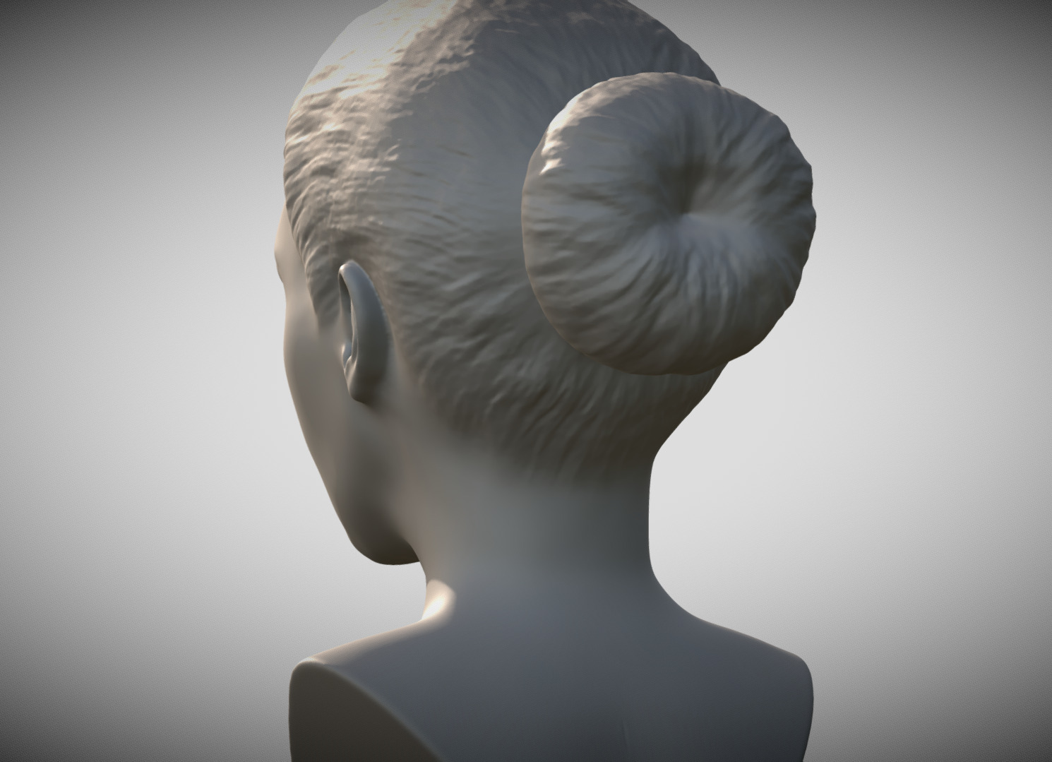 Attractive woman bust 3D printing ready 2 3D print model_5