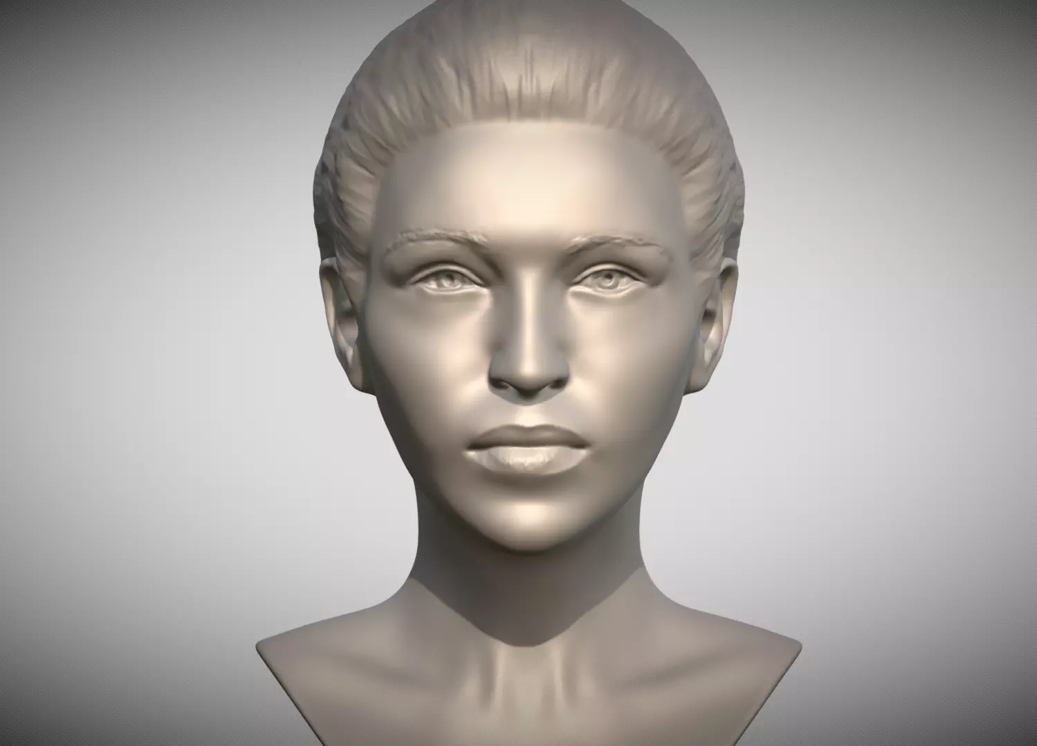 Attractive woman bust 3D printing ready 2 3D print model_0