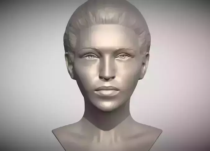 Attractive woman bust 3D printing ready 2