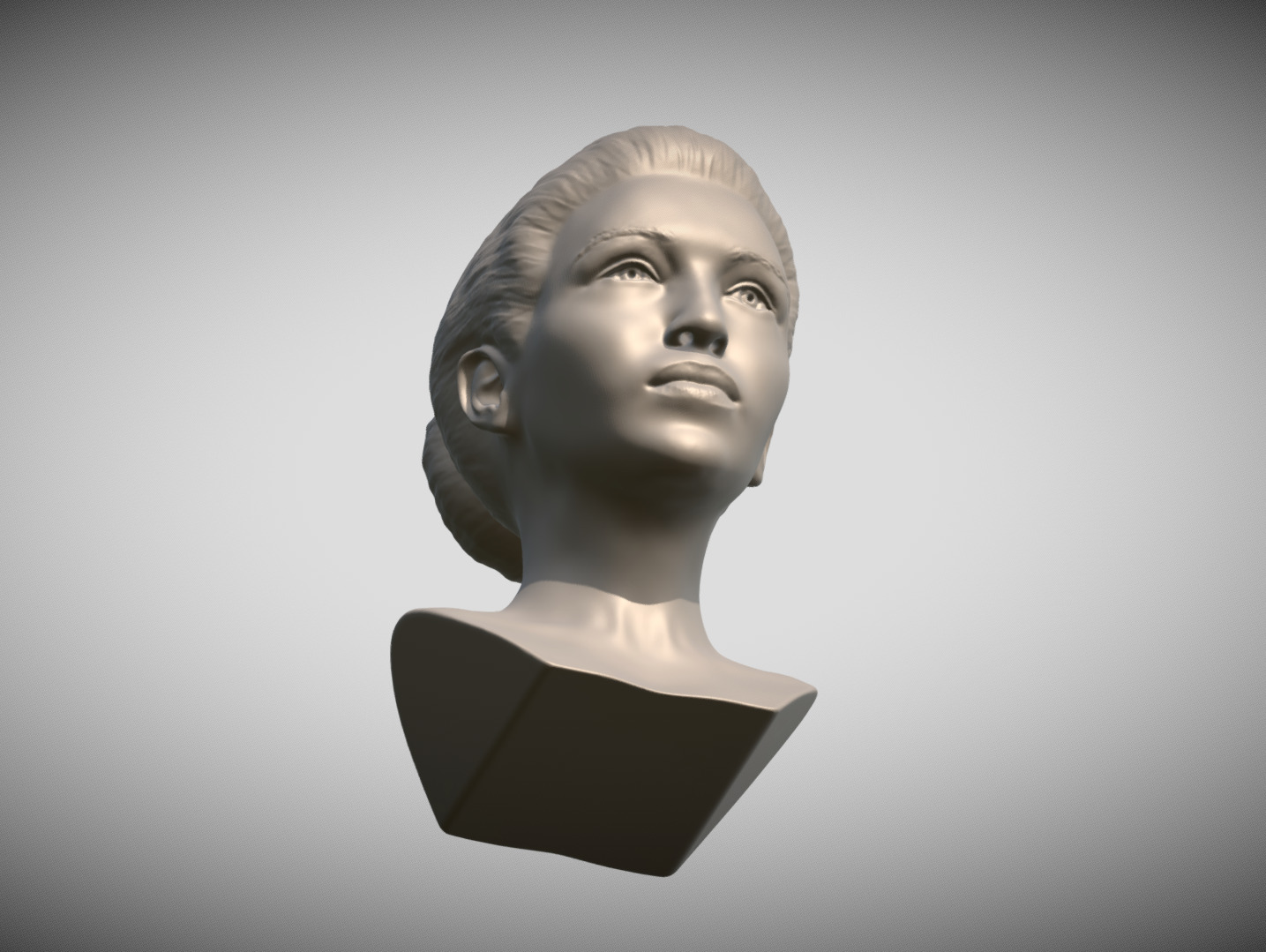 Attractive woman bust 3D printing ready 2 3D print model_15