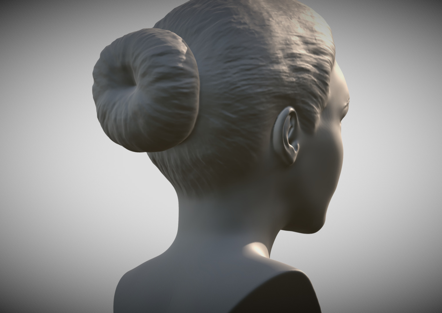 Attractive woman bust 3D printing ready 2 3D print model_6