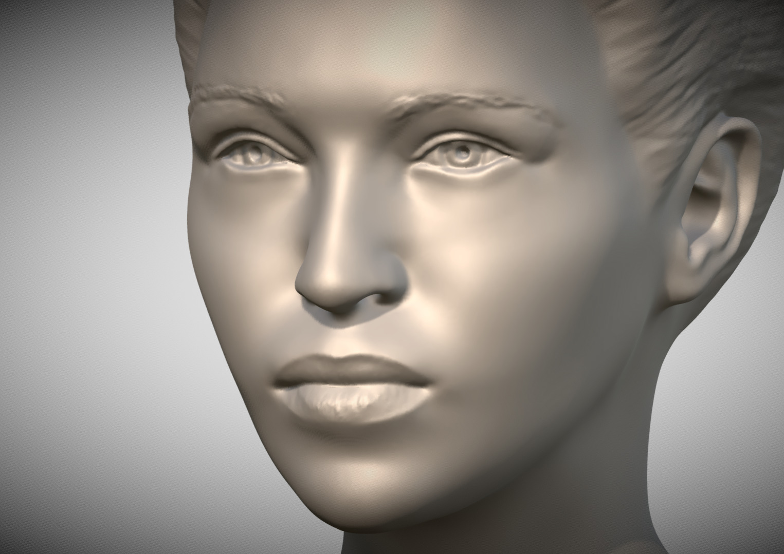 Attractive woman bust 3D printing ready 2 3D print model_12