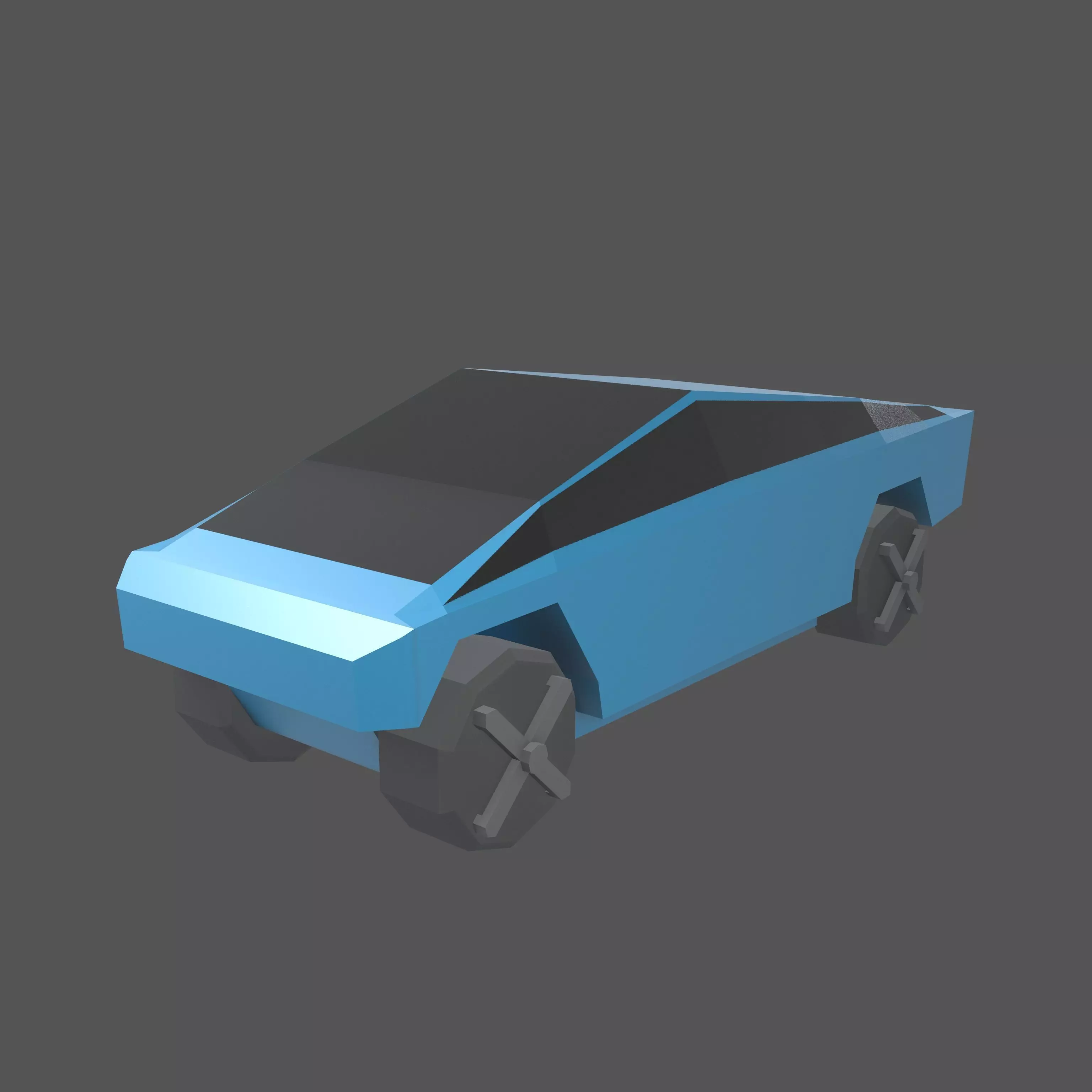 Low Poly Cyber Car v1 003 Low-poly 3D model_0
