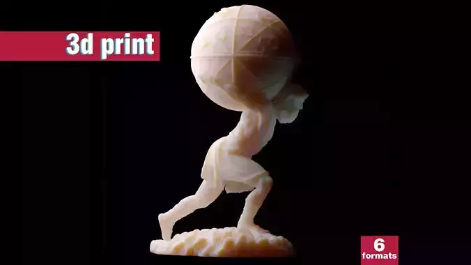 Atlas Holding the Zodiac 3D print model