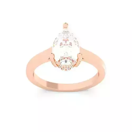 PEAR Cut Hidden Halo Engagement Ring