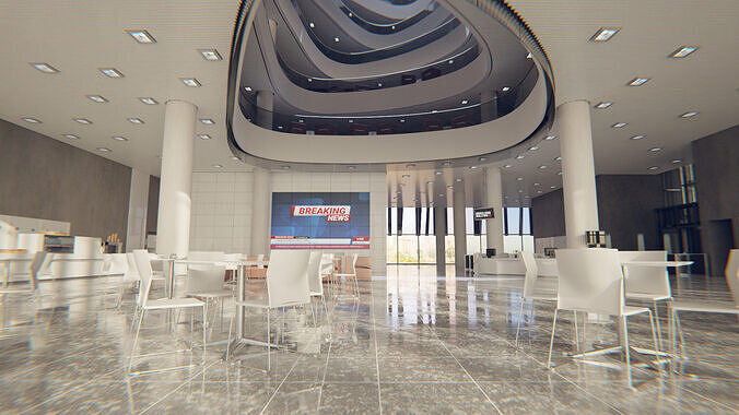News Media Center 3D model