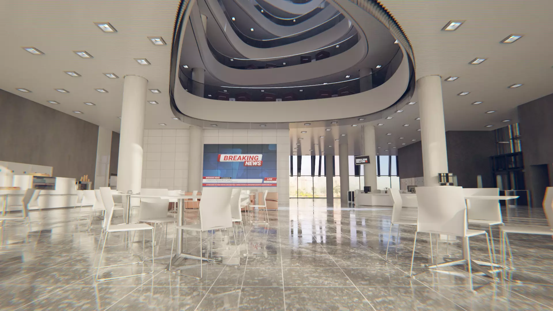 News Media Center 3D model_0