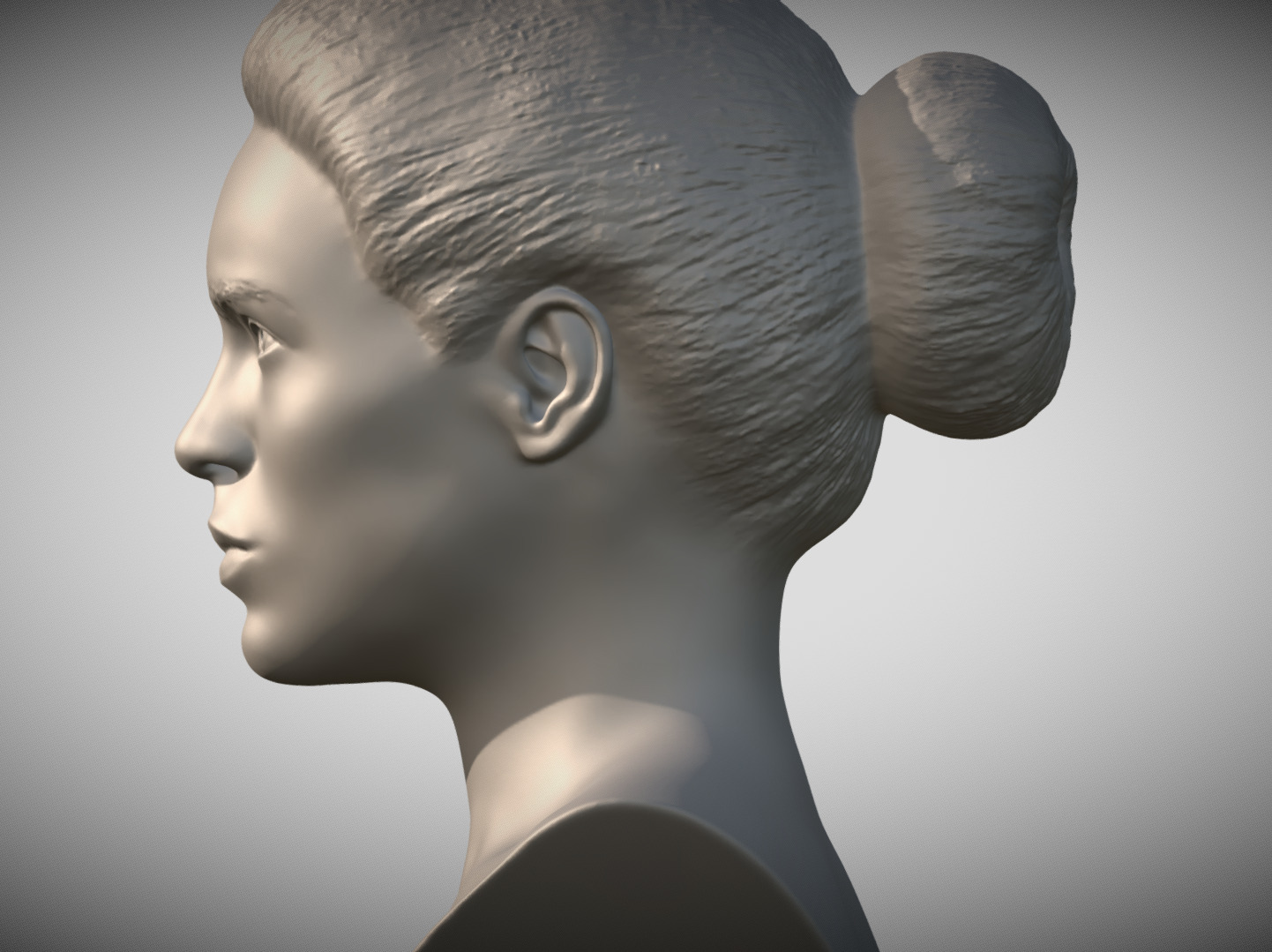 Attractive woman bust 3D printing ready 3 3D print model_3