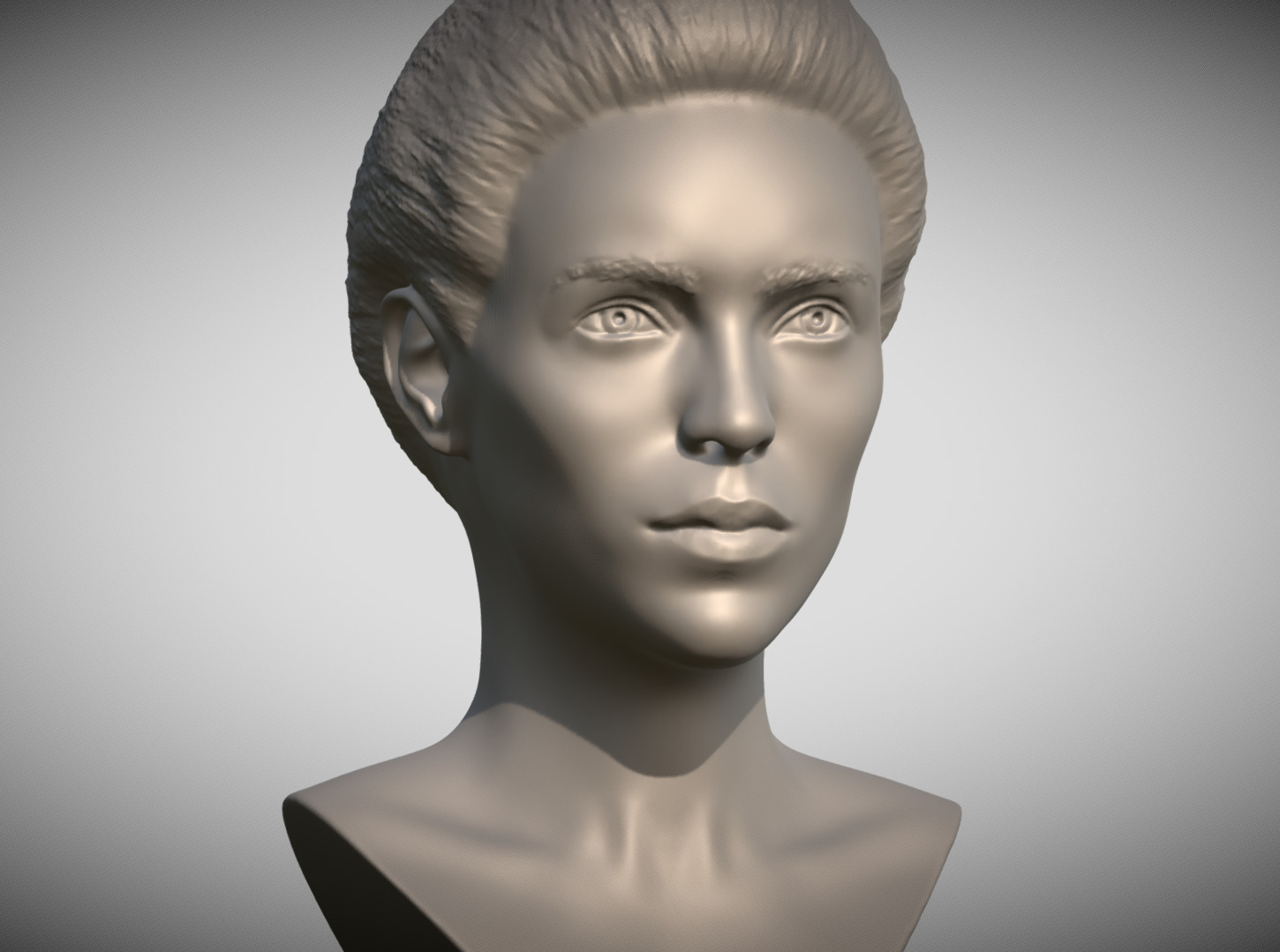 Attractive woman bust 3D printing ready 3 3D print model_8