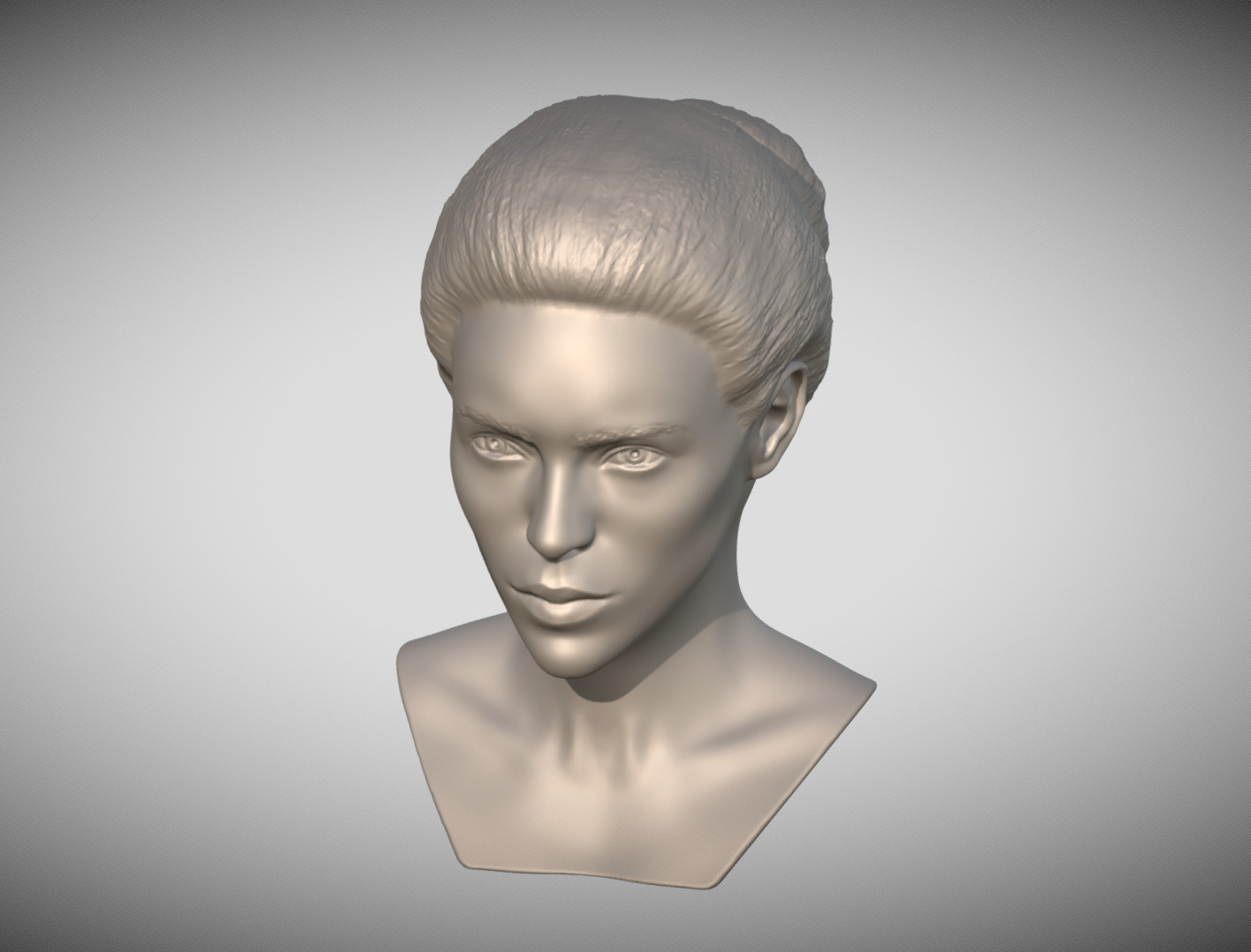Attractive woman bust 3D printing ready 3 3D print model_12