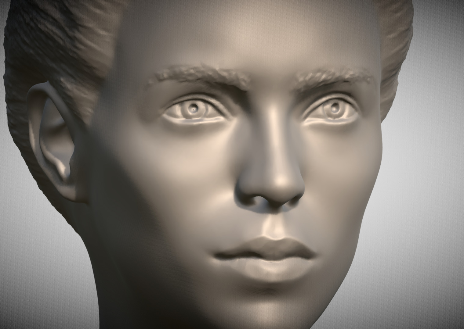 Attractive woman bust 3D printing ready 3 3D print model_10