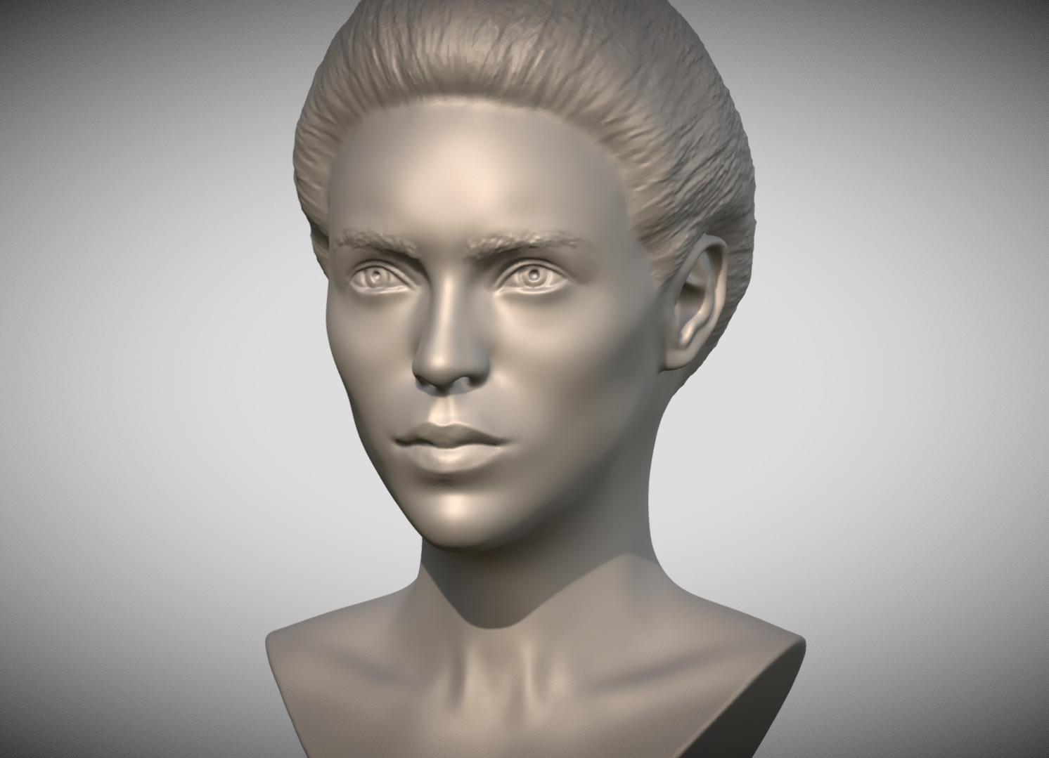 Attractive woman bust 3D printing ready 3 3D print model_1